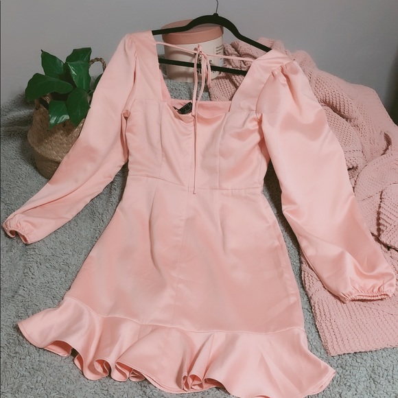 NEW! Forever 21 Flounce Satin Mini Dress - Picture 3 of 8